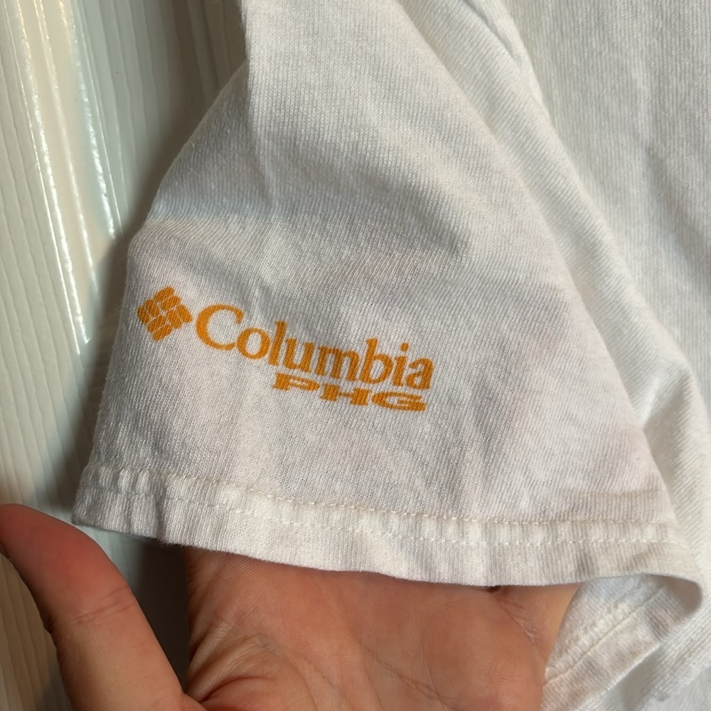 Columbia PHG mens white short sleeve graphic t-shirt size medium - Picture 7 of 8